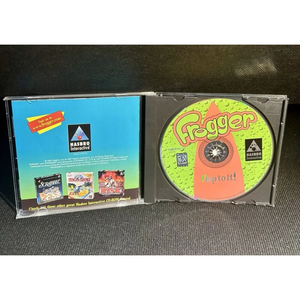 Frogger PC CD-ROM 1997 Hasbro Interactive Win95 Complete CIB Tested Works